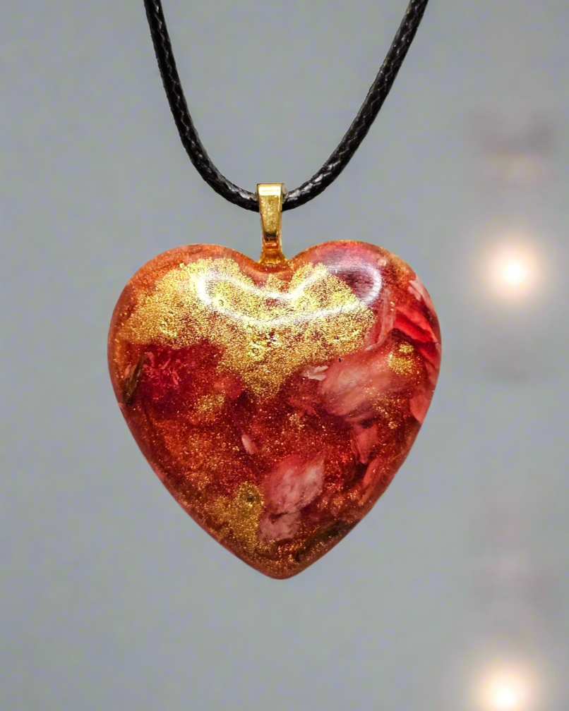 Handmade Resin Necklace with Real Botanicals